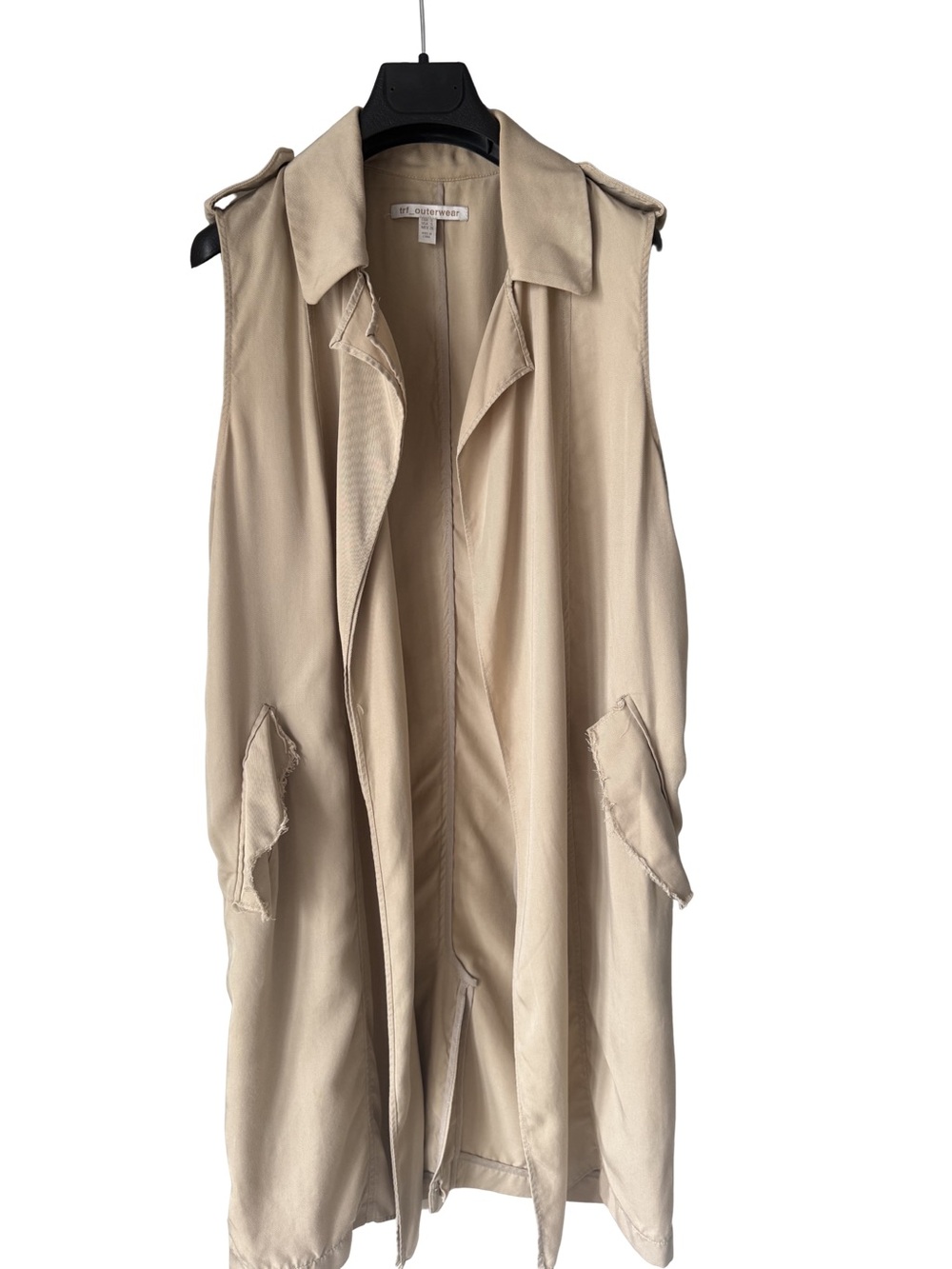 Zara TRF Sleeveless Beige Trench Vest